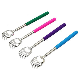 Telescoping Back Scratcher Portable Extendable Telescopic Bear Claws Metal Back Scratchers