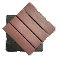 Garden Tiles Outdoor Grooved Terrace  Interlocking Deck Tile