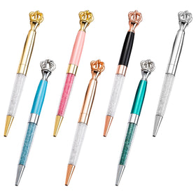 Beautiful and Luxury Crystal Crown Pen With Custom Logo Queen Metal Ballpoint Pen for Gift
