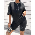F230274 Summer Outfits Women T Shirt and Short Sets 2 Two Piece Short Set Women Blank Biker Shorts Sets Custom Shorts for Women