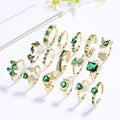 18K Gold Plated Ring Woman Fine Diamond Wholesale Party Gift Jewelry Engagement Zircon Ring