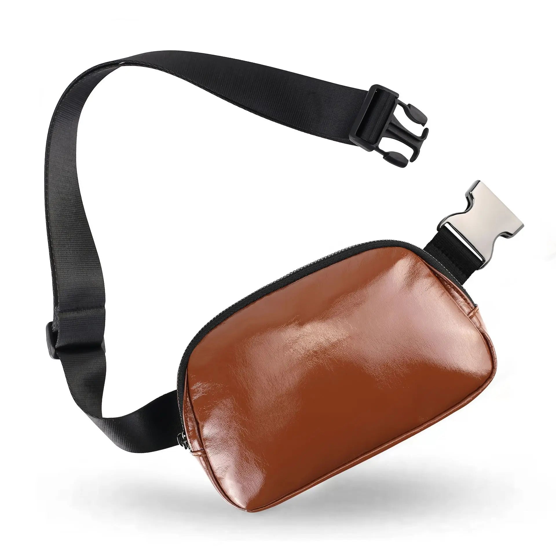 SG0380 Wholesale Multi Colors PU Leather Waist Bag for Men Outdoor Sports Leather Belt Bag with Adjustable Metal Buckle