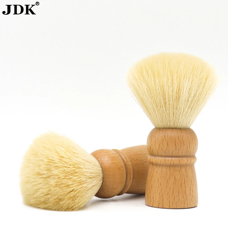 Hot Sell Private Label Travel Size Vegan Synthetic Boar Hair Shaving Brush Wood Handle Wholesale