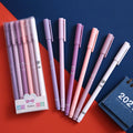 Morandi Black Gel Pen Set 0.5mm Office Marker Pens with Plastic Material Boxed in Colors