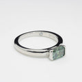 HanYu Wholesale 925 Silver Wedding Jewelry D VVS1 Radiant Cut Dark Green Moissanite Diamond Rings