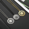 Fashion Trend Accessories Religious Dharma Sanskrit Yoga Necklace Buddhism Pendant Talisman Stainless Steel Jewelry