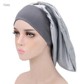 Elastic Bonnet for Girl Woman Braids Sleep Custom Caps Logo With Metal Snap New Long Blank Satin 100% Polyester Plain Bonnet