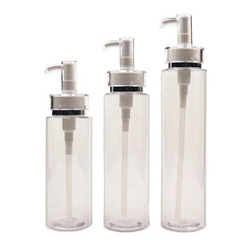 Empty 200/250/300ML Lotion Pump Bottle Transparent Soap Dispenser Cosmetic Essence Plastic Facial Cleanser Press Pump Bottle