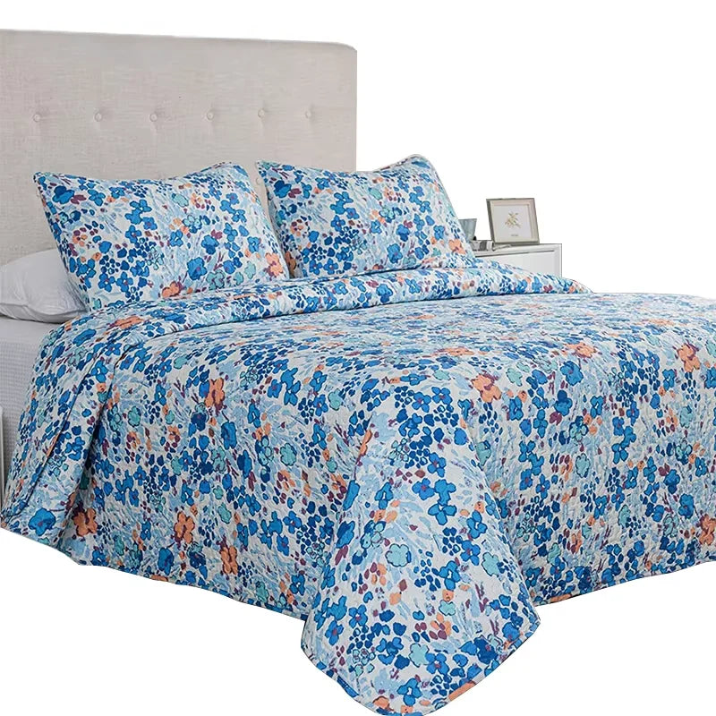 Queen Size 3 Pcs White Quality Hotel Bedding Set 300tc Thread Count Washed Cotton Eco-Friendly MegaBDM