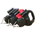 Double Retractable Leashes in One for Take Two Dogs With Flashlight