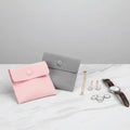 In Stock 7x7cm Recyclable Velvet Jewelry Pouches with Snap Button Luxury Gift Bag for Gemstone & Watch & Bracelet Packing