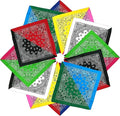Wholesale Men Women 100% Cotton Bandanas Multifunctional Fashion Two-Tone Square Hair Warp Scarfs for Casual Sports