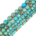 4/6/8/10/12MM Stone Bead Turquoise Redalite Stone Imperial Jasper Round Loose Beads for Jewelry Making