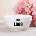 Modern White Ceramic Pasta Salad Bowl Practical Simple Tableware Customized Logo for New Year's Celebration Direct Factory