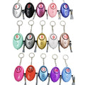 20 Colors Stock Safety Emergency Sound Alarm Keychain Self Protection Keychain Sound Alert Devices Personal Alarm with Led Light