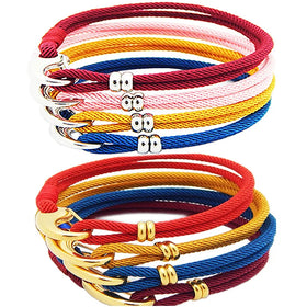 Couple Bracelet Accessories High Quality Stainless Steel Clasp Bracelet Simple Multi-color Rope Bracelet Gifts for Women Men