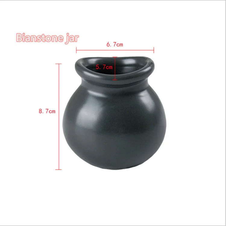 Portable therapy massage cups Matte Bianstone Ceramic Cupping Special Massager for Dampness Detoxification Joints gua sha tool