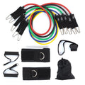 Wholesale 11-Piece Home Use Exercise Bands Set Adjustable Weight TPE Latex Resistance Bands