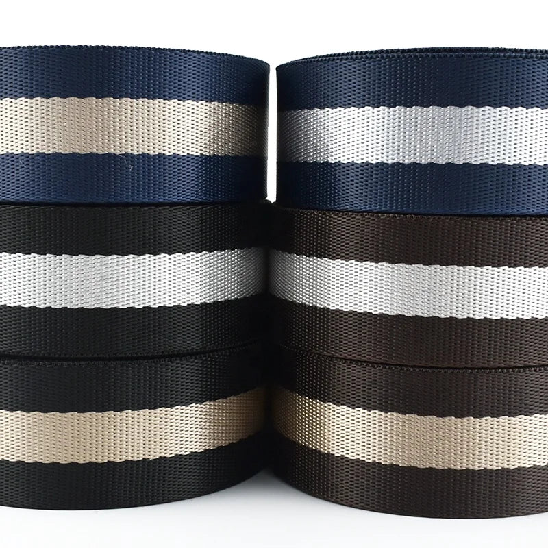 Deepeel RD027 3.8cm Thick Jacquard Nylon Stripe Webbing Sustainable Sewing Accessories for Bags Strap & Seat Belt Binding Bands