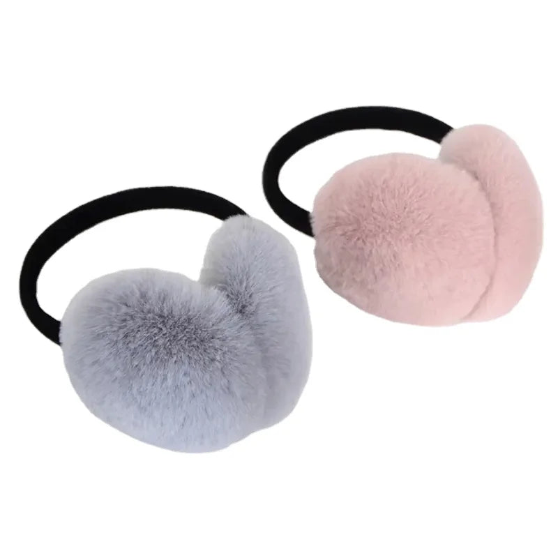 MWFur Faux Fur Ear Cover Street Fashion for Girls Winter Earmuff Imitation Faux Fur Earmuff Thick Fur Winter
