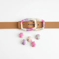 Fashion D Shape Raffia Covered Alloy Buckle Bag and Belt Fancy Buckle for Clothing