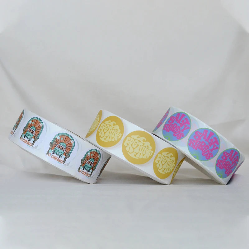 Wholesale Custom Private Brand Logo Vinyl Waterproof Roll Labels for Packaging for Promotion
