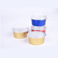 Disposable Coloured 130ml Round Shape Aluminum Foil Container Small Smoothwall Foil Container