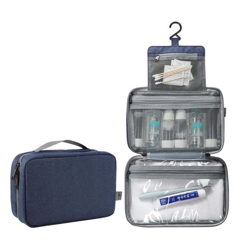 Professional Custom Makeup Bag Zipper Closure Hanging Travel Cosmetic Organizer Toiletry Bag