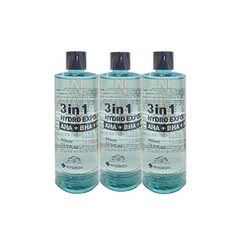 3 in 1 Hydro Exfoliator AHA BHA NMF Glycerin 400ML Deep Cleaning Hydra Solution Facial Skin Care Serum