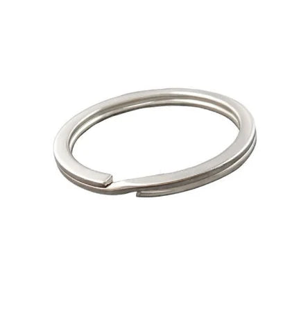 12mm 25mm 30mm Stainless Steel Double Flat Split Rings Key Chain Ring
