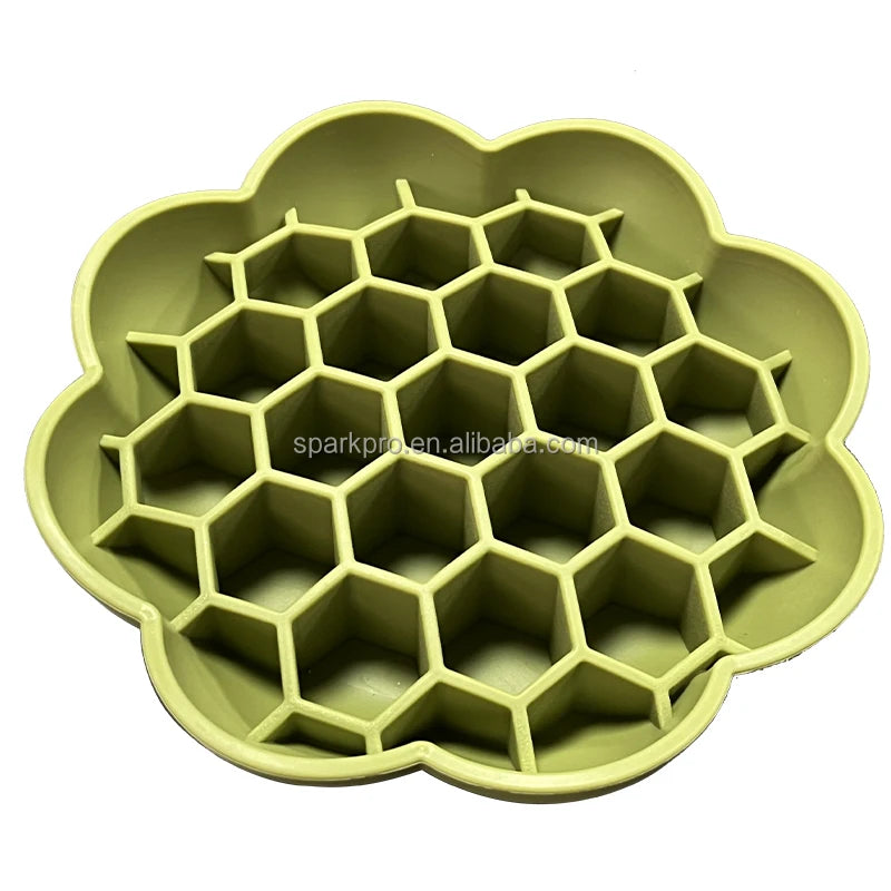 SparkPro Custom Non-Slip Bottom Dog Bowls Durable Pet Slow Feeder Bowl Luxury Food Grade Silicone New Pet Feeding Bowl