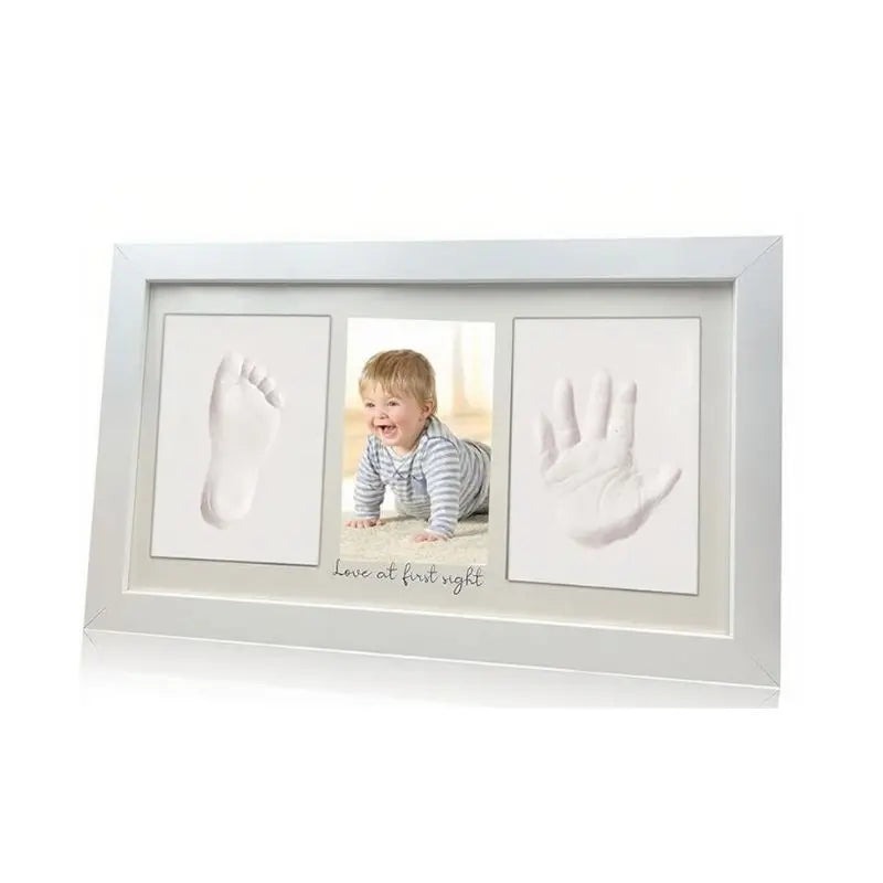 Newborn Handprint Set - Shadow Wooden Frame - Baby Clawprint Creative Gift Multiple Display Options Decorative Gift