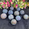 Factory Price Ruby Kyanite Ball Natural Healing Stone Ruby Fuchsite Sphere for Meditation