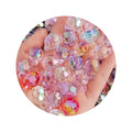 Mixed Lots AB Acrylic Ball Beads Charms Pendants Dangles Bracelet Keychain Jewelry Making Quality Components Direct Supplier