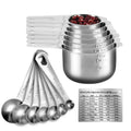 14/15 Pieces Stainless Steel Professional Measuring Cups and Spoons Set