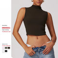 Wholesale Custom Logo Quick-Drying Sleeveless Yoga Vest Women'S Tight Waist Running Fitness Top Leisure Sports Yoga Wear
