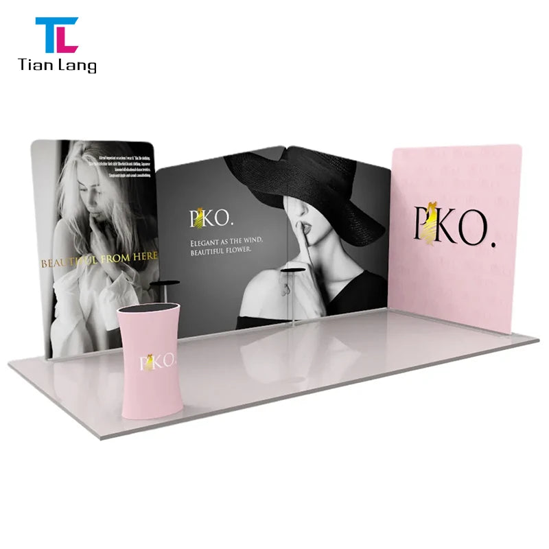 Aluminum Frame Pillow Case Arch Exhibition Tension Fabric System Display Frame Plastic Tension Fabric Backdrop With Display