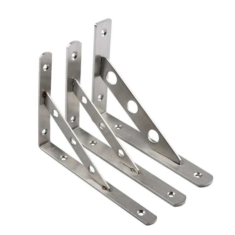 Heavy Duty Cast Stainless Steel Triangle Bracket Floating Wall Mounted Furniture Hardware Dismountable Brackets