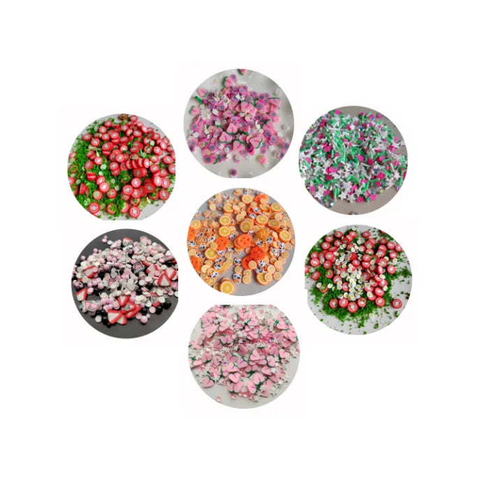 Mixed Fruit Peach Strawberry Orange Polymer Clay Slices Sprinkles DIY Shaker Cards Accessories Slime Filling Nail Art Decoration