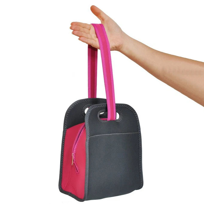 Insulated Neoprene Lunch Bag for Office & Picnic Reusable Food Cooler Bag