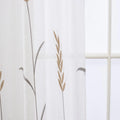 Factory-Price Home Living Room Curtains Plant Pattern Semi Sheer Embroidery Tulle Drapes Custom Size Flame Retardant Insulated
