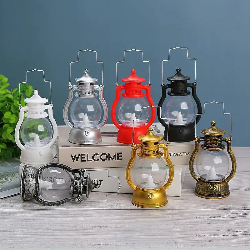 Colorful Hanging LED Lantern Storm Candle Lantern Holder