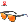 DUBERY 2026 Fashion Polycarbonate Sunglasses Rainbow with Square Shape UV400 CE Approved Blue & Transparent Frames for Men Women