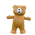 2.6m Inflatable Brown Teddy Bear Costume Customize Adult Suitable Mascot Animal With Blower Unisex Silver Gold Mesh Costumes