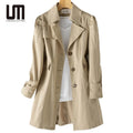 Liu Ming New Stylish 2025 Korean Fashion Casual Windbreaker Ladies Jackets Trench Coat for Women