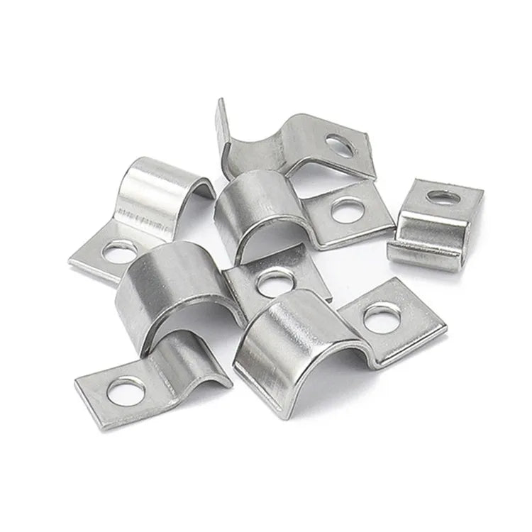 M8 to M50 Single-Hole U-Shaped Stainless Steel Half Saddle Bracket Premium Pipe Clamp
