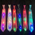 LED Flashing Light-Up Sequin Necktie for Men Boys for Christmas Parties Club Bars Graduations April Fool's Day-Men's Tie Women's