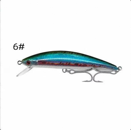 YJDM07 New Lighting 12cm 41g Minnow Fishing LureOrigin Hook Floating Fishing Hard Bait Mini Fishing Lure