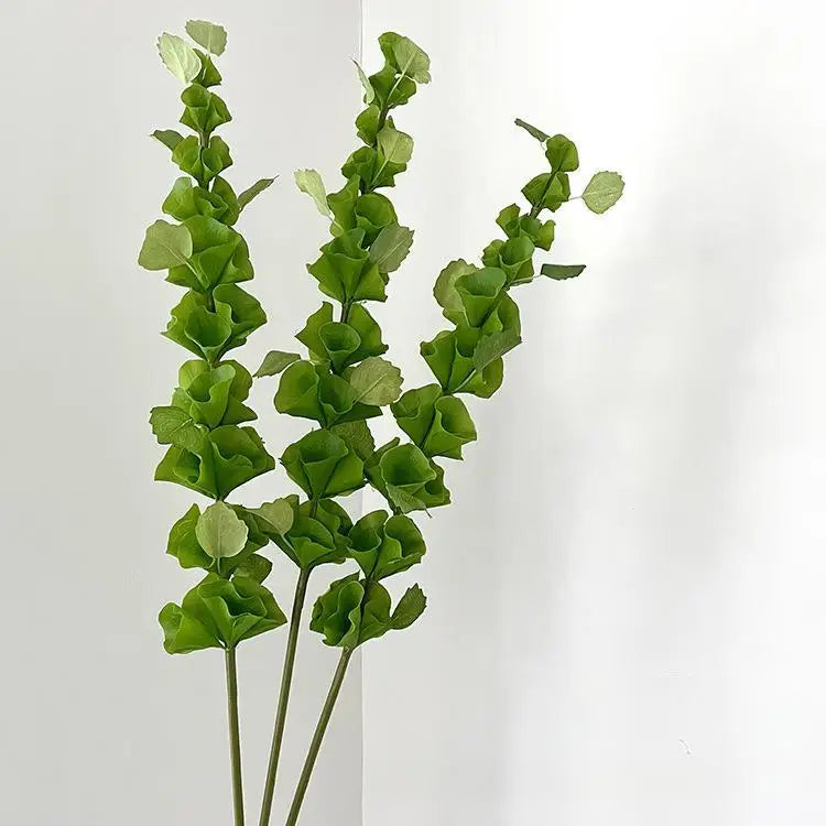 Y-H189 Wholesale Artificial Greenery Moluccella Laevis Real Touch Silk Faux Bells of Ireland Leaves for Wedding Home Decoration