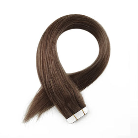 Xinda in Stock 1 Day Delivery Human Hair Tape in Hair Extension Human 18 Inch Remy #8 Dark Brown Customized for Woman